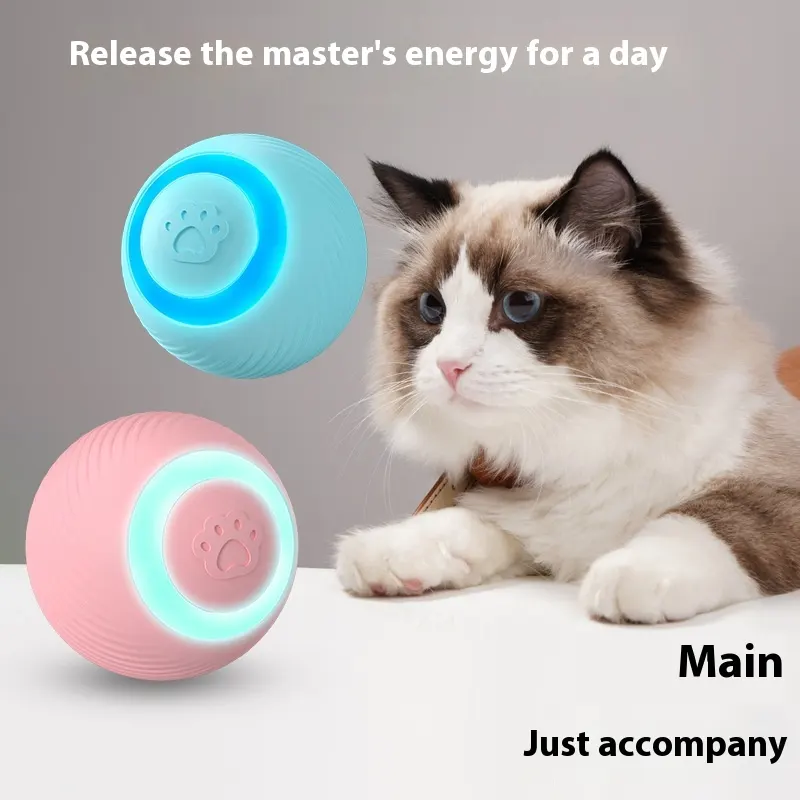 Smart Cat Teasing Ball Toy Rolling Rechargeable Automatic Funny