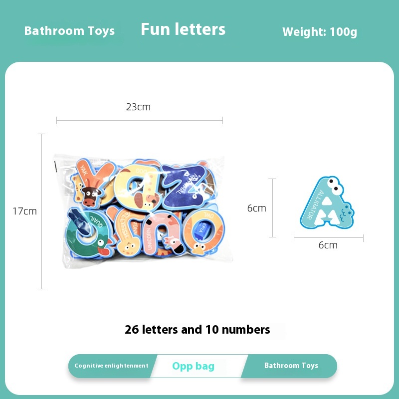 Title 8, Childrens Bath Bathroom Toy Water Puzzle