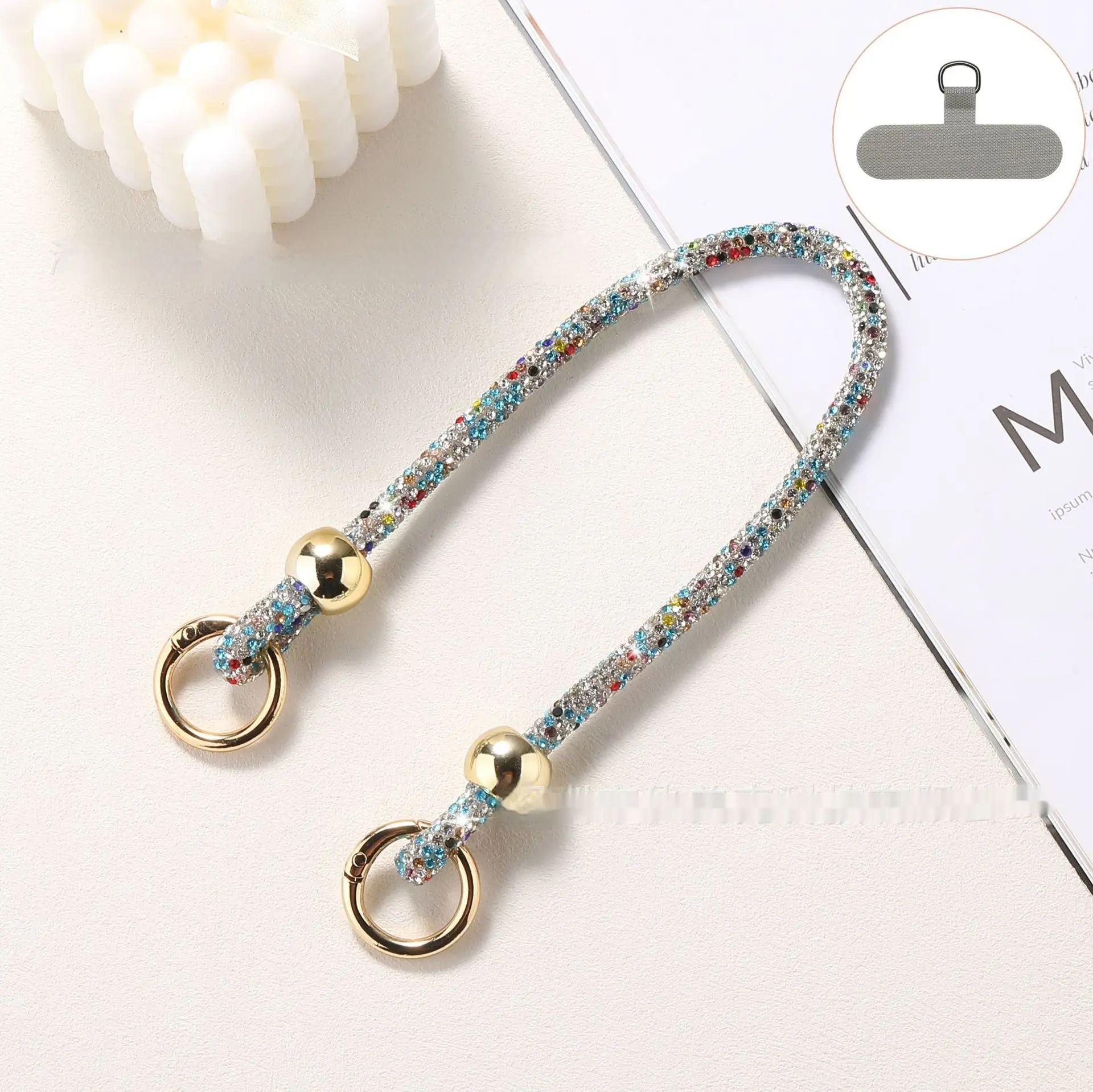 Luxury Rhinestone Mobile Phone Lanyard
