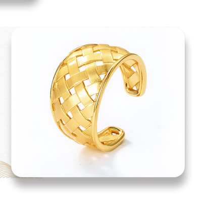 New Chinese Retro Trendy Mesh Ring