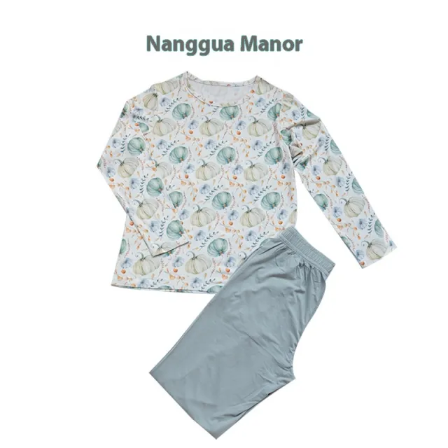 Bamboo Cotton Knitted Parent child Homewear Clothes Pajamas Suit Muwa Manor Adult S - Shop at LoveMi