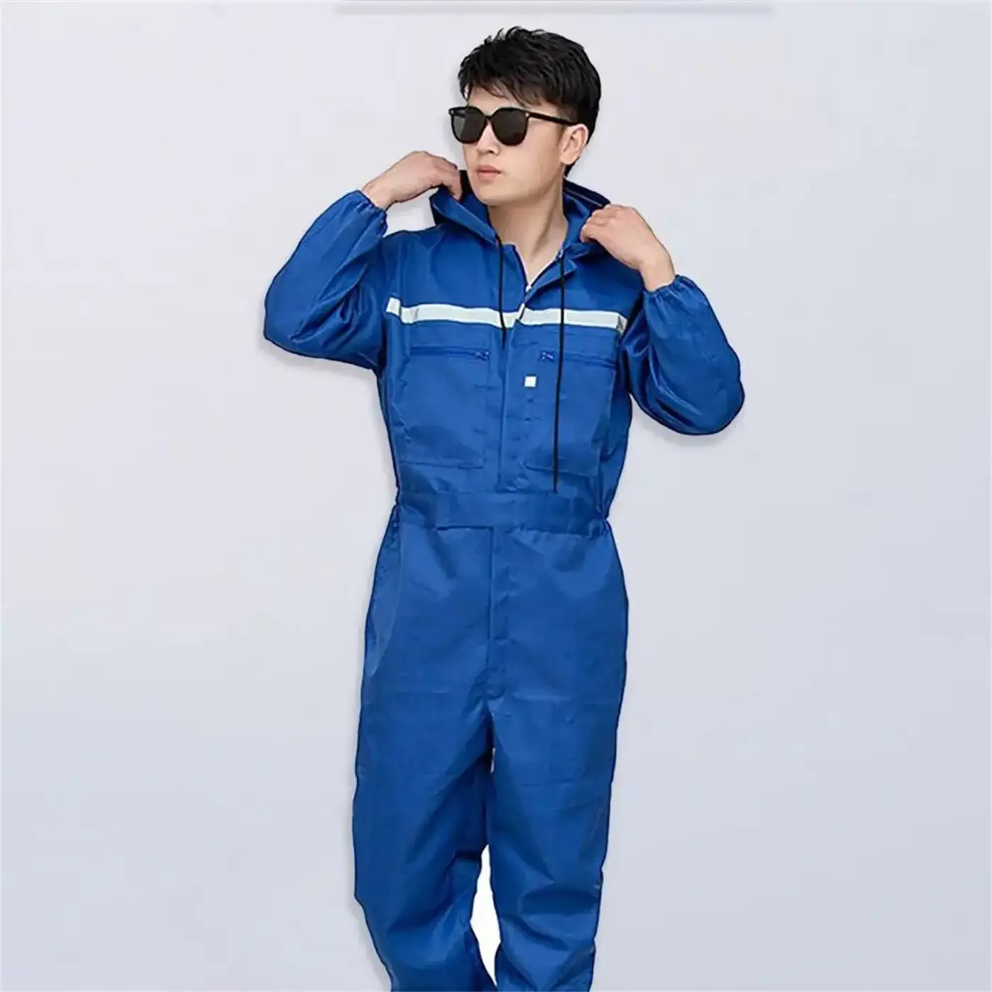 Men's One-piece Hooded Work Suit