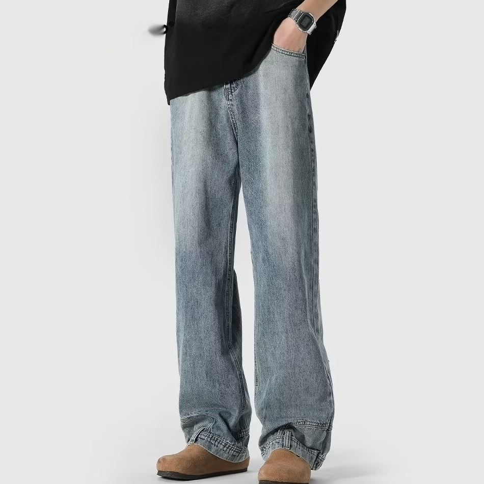 Retro High Street Jeans Couple Niche Trousers