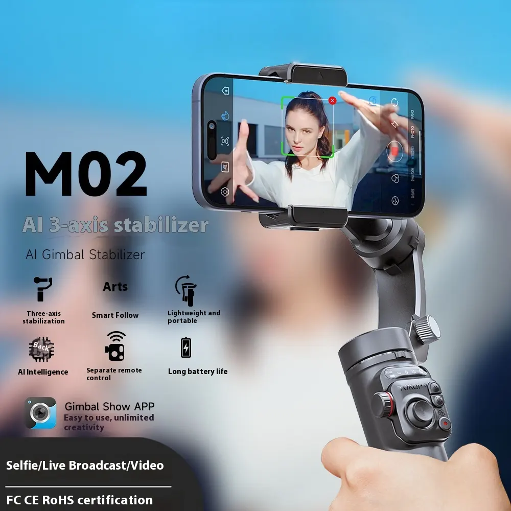Intelligent AI Three-axis Head Stabilizer Tripod