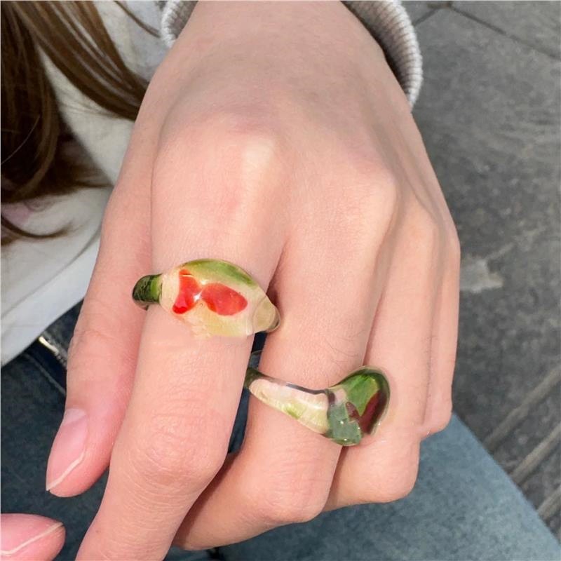 A Small Fish Hand-made Glass Ring