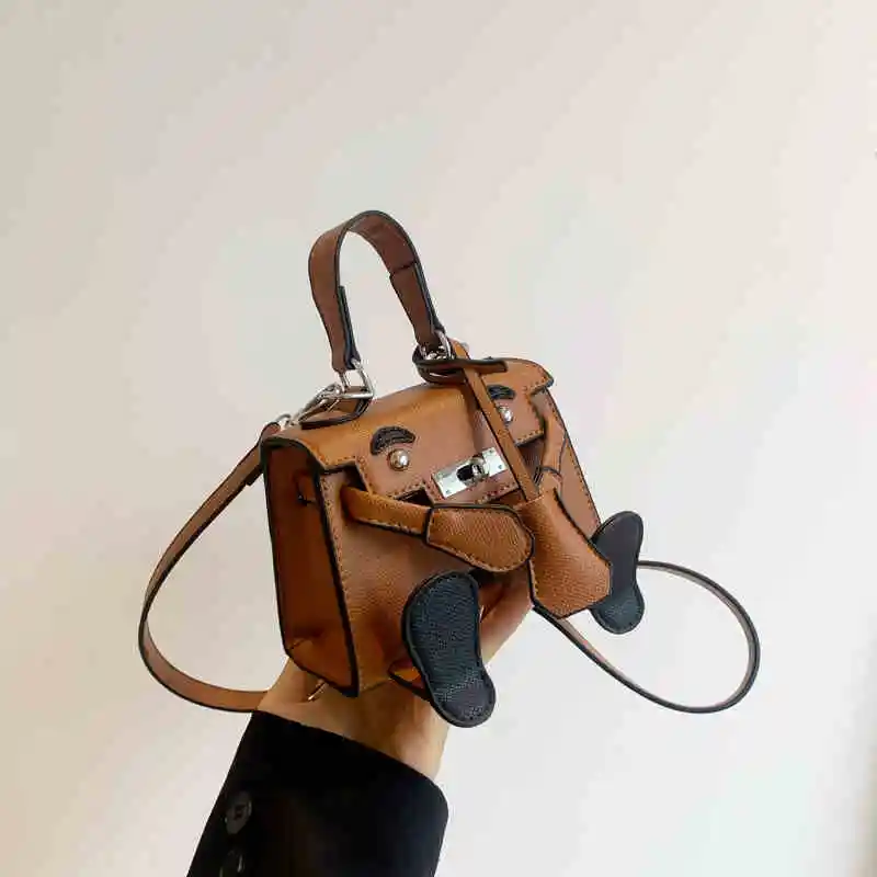 Cute Kelly Mini Handbag Creative Messenger Bag - Brown