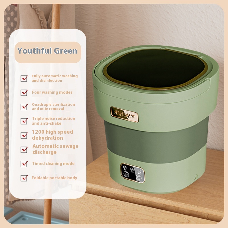 12 Lt. Folding Washing Machine Portable Underwear, Baby Clothes Small Silent - Picture 6 of 8