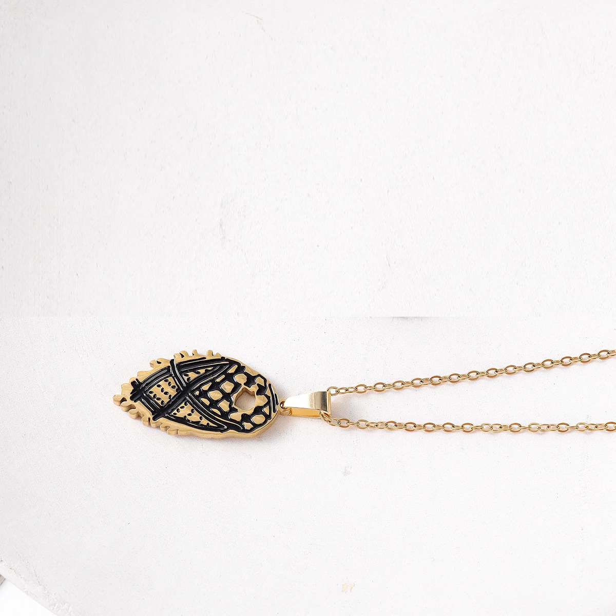 Stainless Steel Arab Palestine Gallery Fiya Scarf Necklace