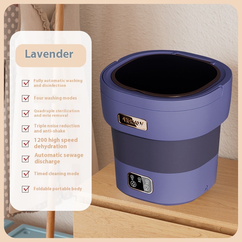 12 Lt. Folding Washing Machine Portable Underwear, Baby Clothes Small Silent - Picture 5 of 8