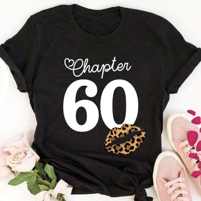 Round Neck Printed Women's T shirt Fashion Short Sleeve Black - Shop at LoveMi