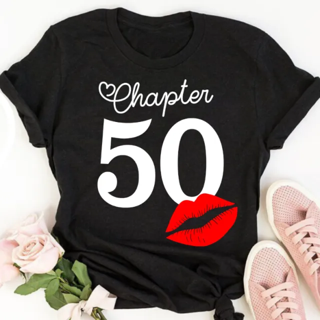 Round Neck Printed Women's T shirt Fashion Short Sleeve Black - Shop at LoveMi