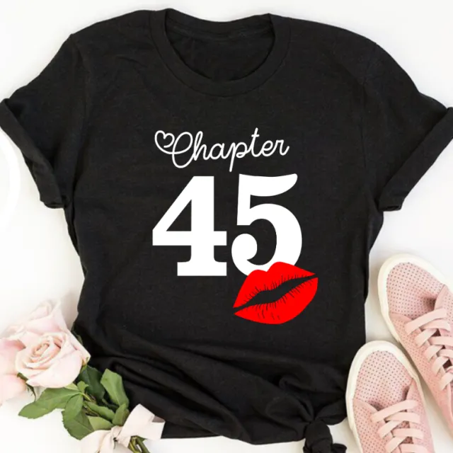 Round Neck Printed Women's T shirt Fashion Short Sleeve Black - Shop at LoveMi
