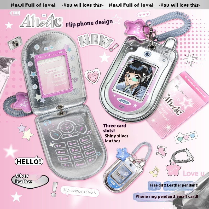 Flip Cover Silver Leather Transparent Window Display Phone Case