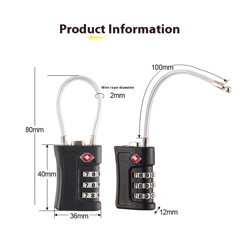 Cadenas TSA à code pour valise — Sécurité bagages en voyage 11