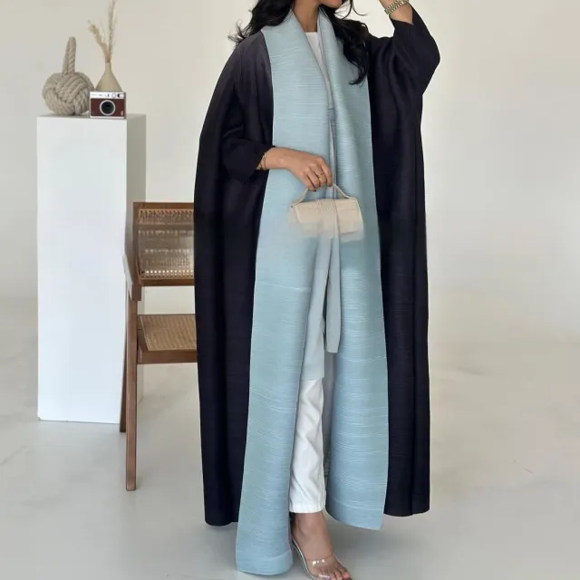 Pleated Trench Djellaba Hot selling Printed Shawl Cardigan Ethnic Style Cloak Coat Figure 17 - Shop at LoveMi