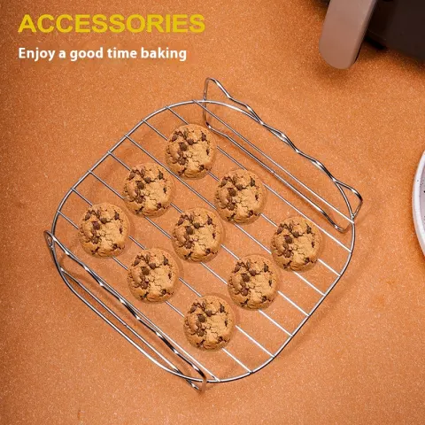 Air Fryer 430 Stainless Steel Double Layer Grill Rack