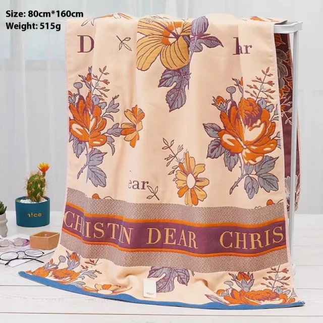 Cotton Gauze Large Size Bath Towel Water absorbing Quick drying Flower Blooming Fashion Style - Shop at LoveMi