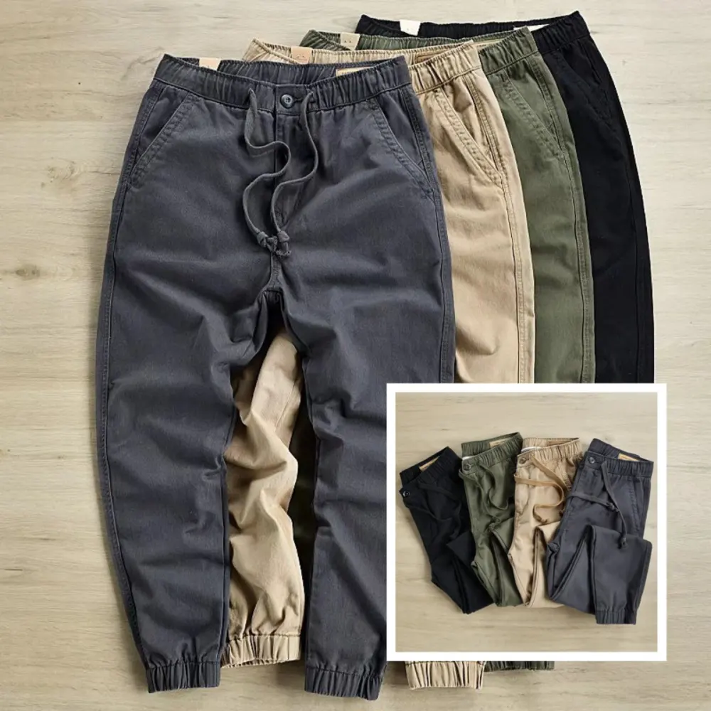 Versatile Workwear Pants Wear-resistant Work Solid Color Fashion Casual