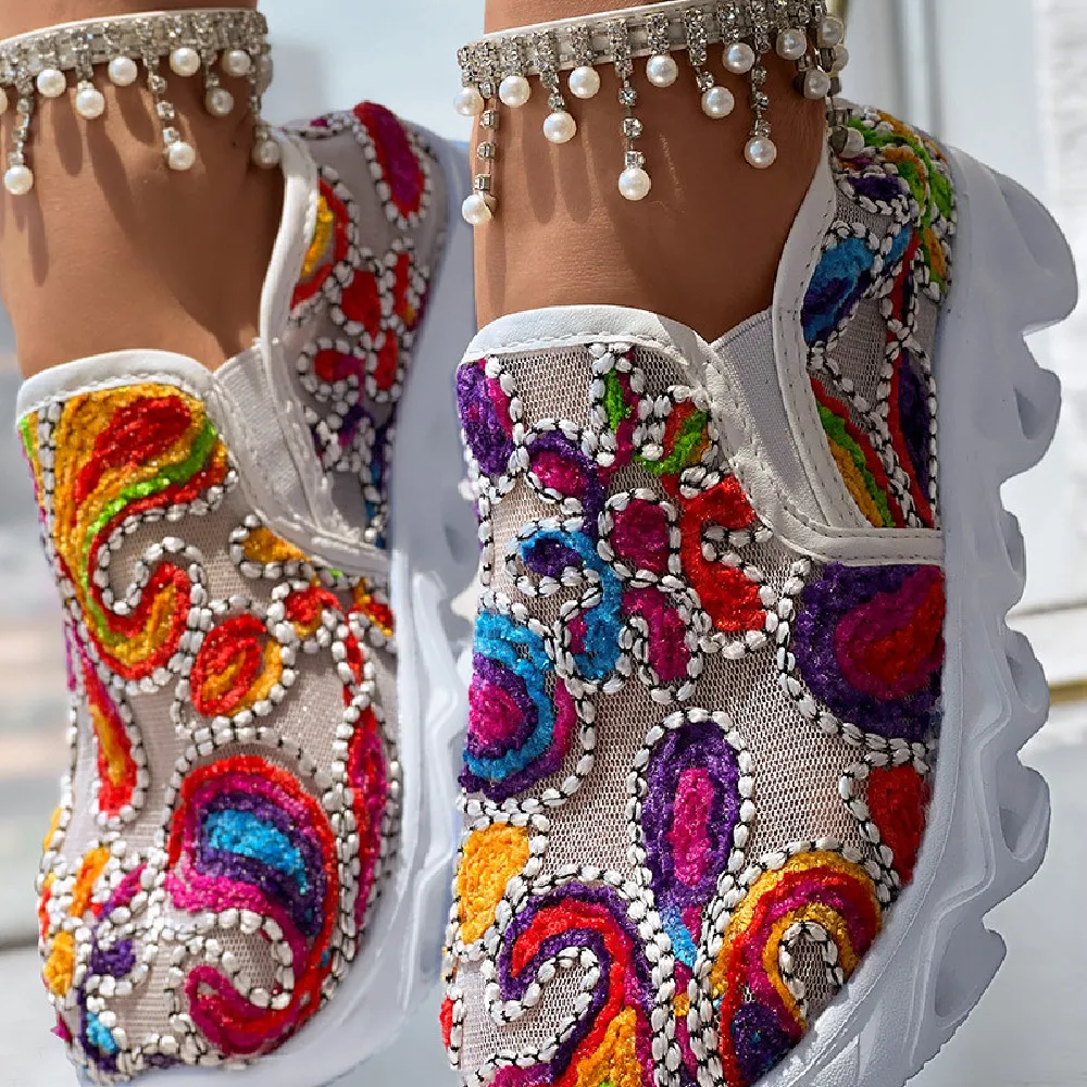 Women's Color Mesh Casual Sneaker - Lzt8332Muw-43