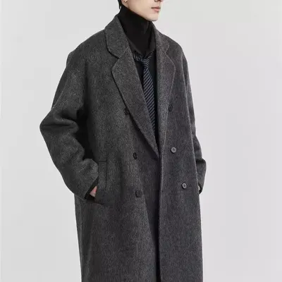 Double-sided Woolen Coat Men's Mid-length