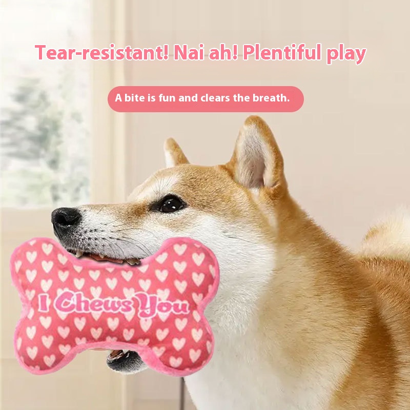 Pet Plush Tooth Cleaning Bite-resistant Vocalization Decompression Molar Toy