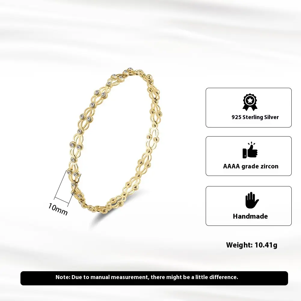 New Scale Jewelry Electroplated Zirconia Bracelet