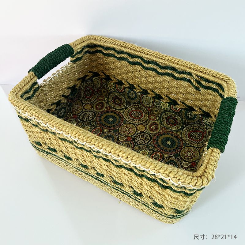 Hand Woven Hemp Rope Storage Basket, picture 5 of 5