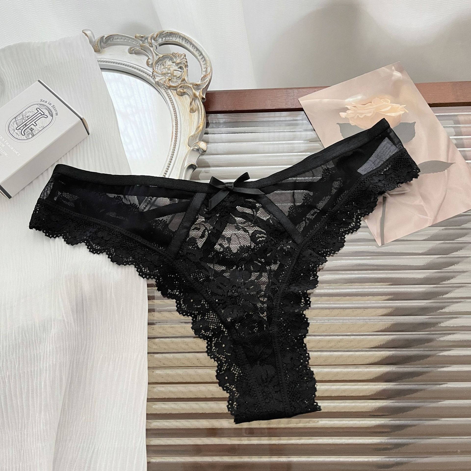 Black Lace Thong
