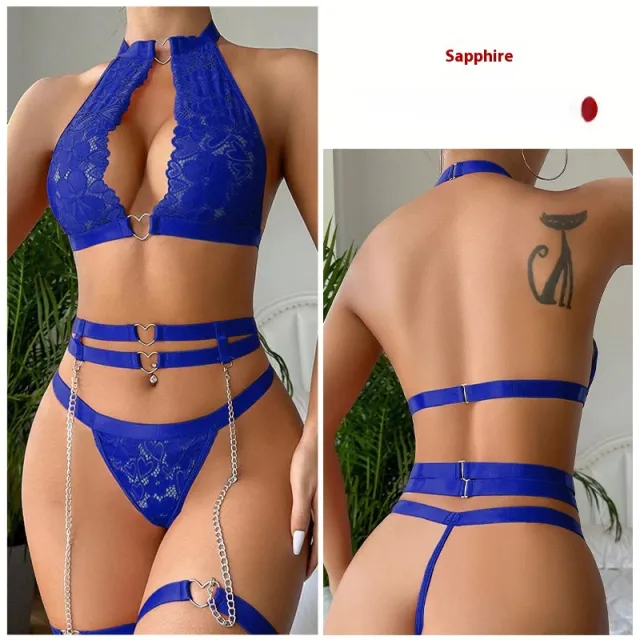 New Love Chain Sling Panties Set Blue - Shop at LoveMi