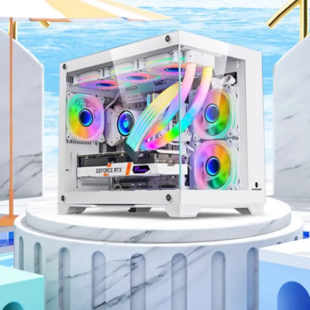 Panoramic Glass 360 Water-cooled Desktop Computer Host