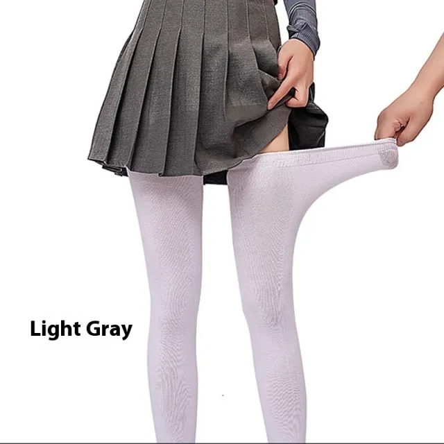 Autumn And Winter Plus Size Extended Cotton Over the knee Thigh Warm Socks White - Shop at LoveMi