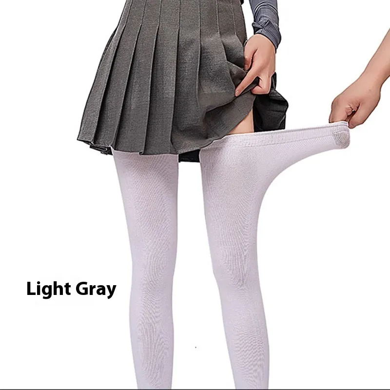 Autumn And Winter Plus Size Extended Cotton Over-the-knee Thigh Warm Socks - White