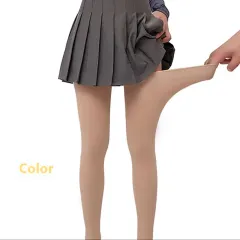 Autumn And Winter Plus Size Extended Cotton Over-the-knee Thigh Warm Socks - Skin Colour - View 1