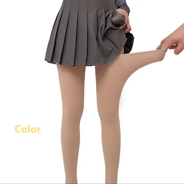 Autumn And Winter Plus Size Extended Cotton Over the knee Thigh Warm Socks Skin Color - Shop at LoveMi