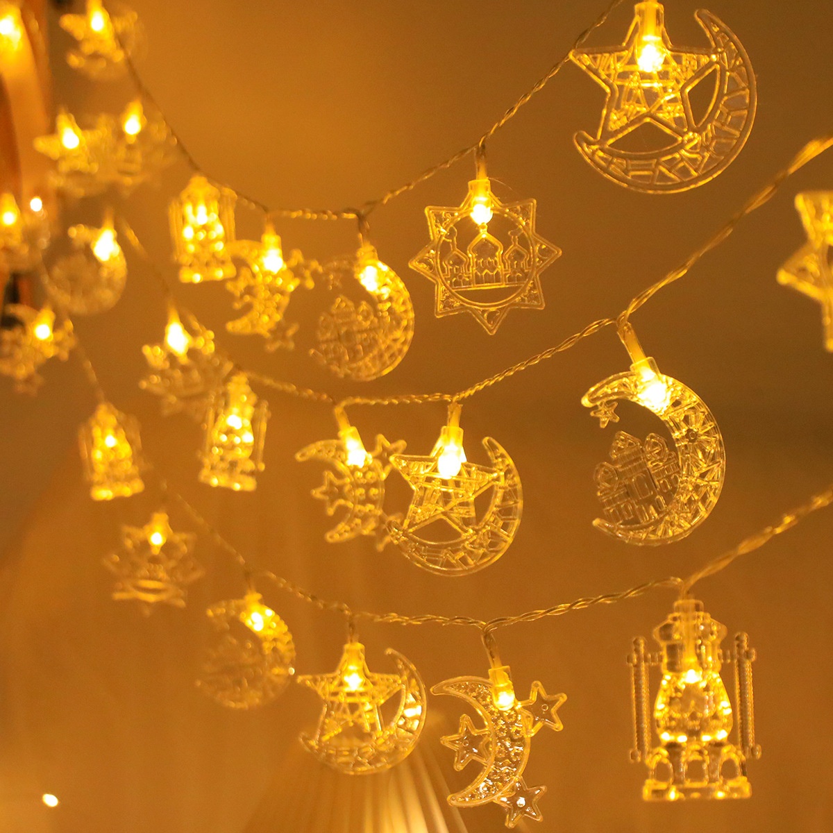 LED Moon Castle Lighting Chain Holiday Decoration