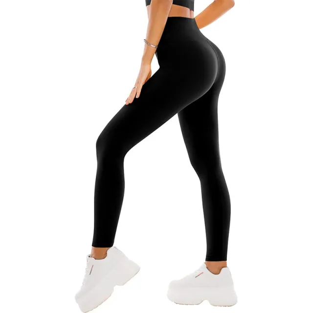 Women's High Waist Leggings Soft Yoga Pants Suitable For Exercise Black - Shop at LoveMi