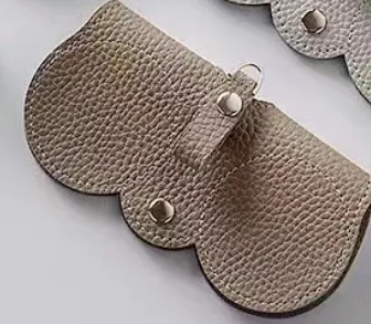 PU Sunglasses Bag Portable Glasses Case Cute Glasses Clip Khaki - Shop at LoveMi
