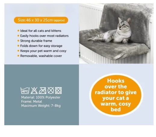 Iron Frame Cat Bed Hammock Radiator