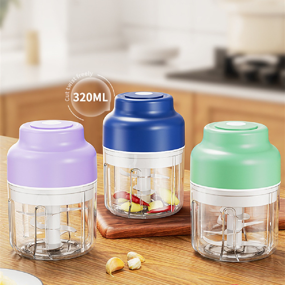 Electric Meshed Garlic Device Wireless Mini Garlic Press Automatic Stirring