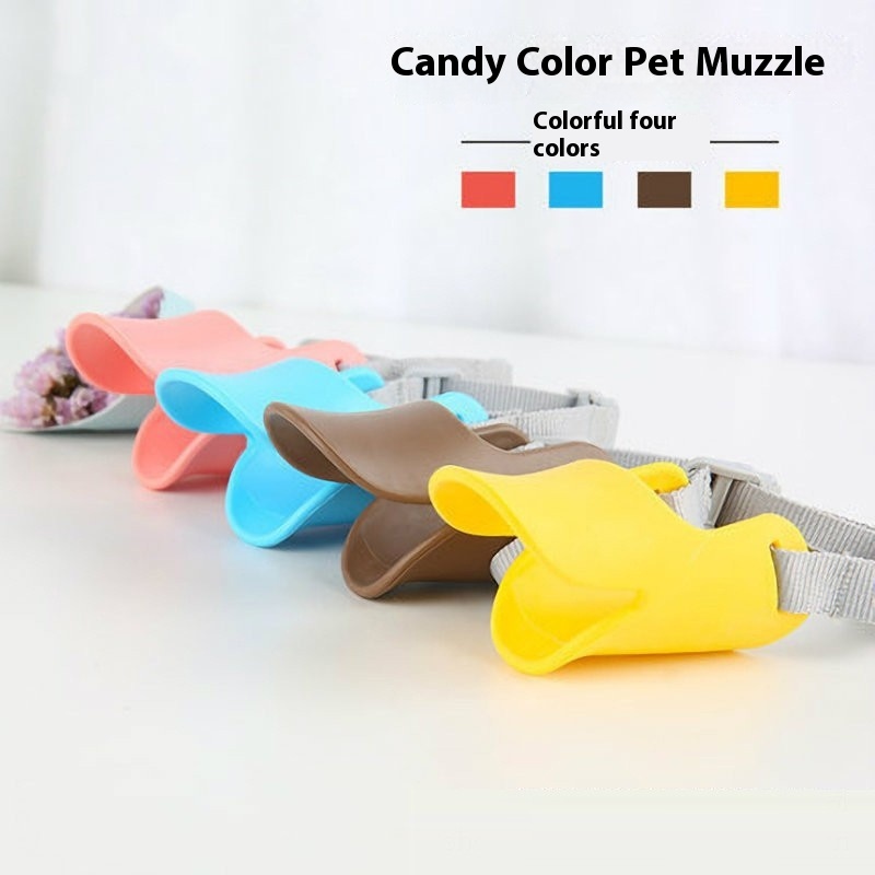 Dog Mouth Cover Pet Duckbilled Sleeve Silicone