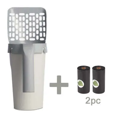 Large Capacity Toilet Bucket Portable Removable And Washable Integrated Cat Litter Scoop Cat Litter Shovel2Roll Black - Shop at LoveMi