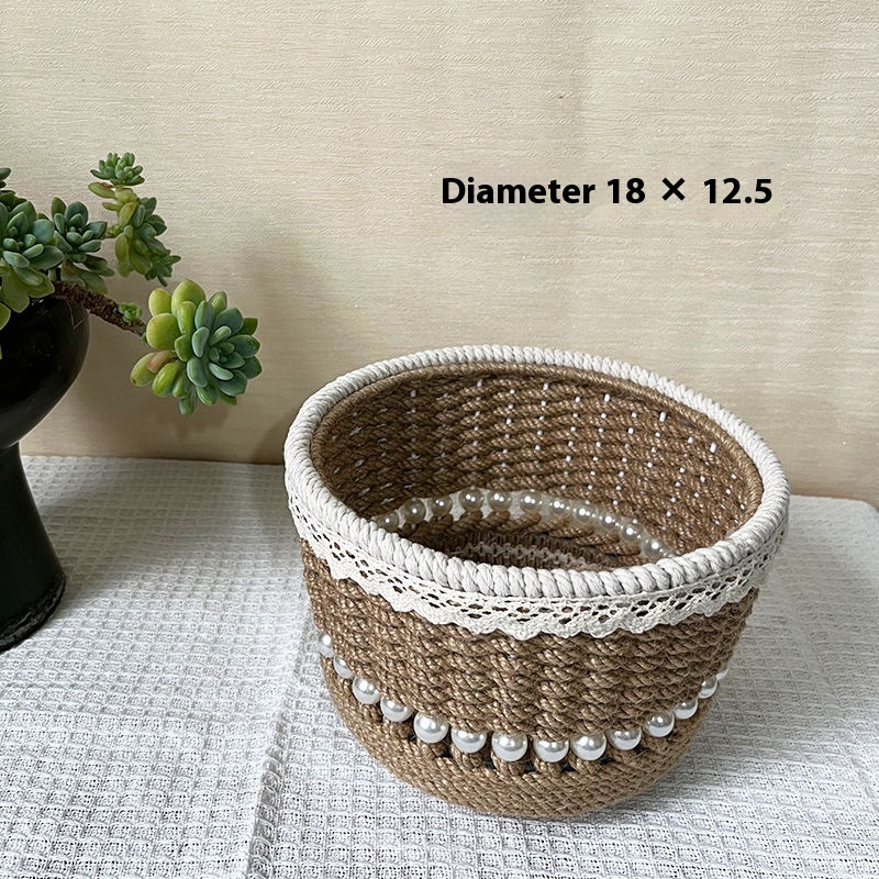 Woven Hemp Rope Storage Basket, picture 2 of 2