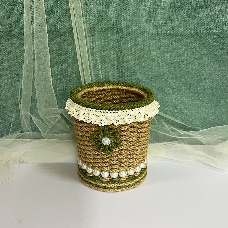 Hand Woven Hemp Rope Storage Basket, picture 5 of 6
