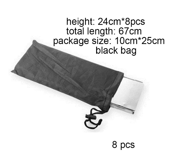 9-piece Mini Wind Deflector For Outdoor Camping - Image 2
