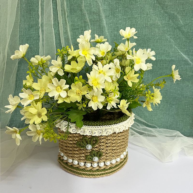 Hand Woven Hemp Rope Storage Basket