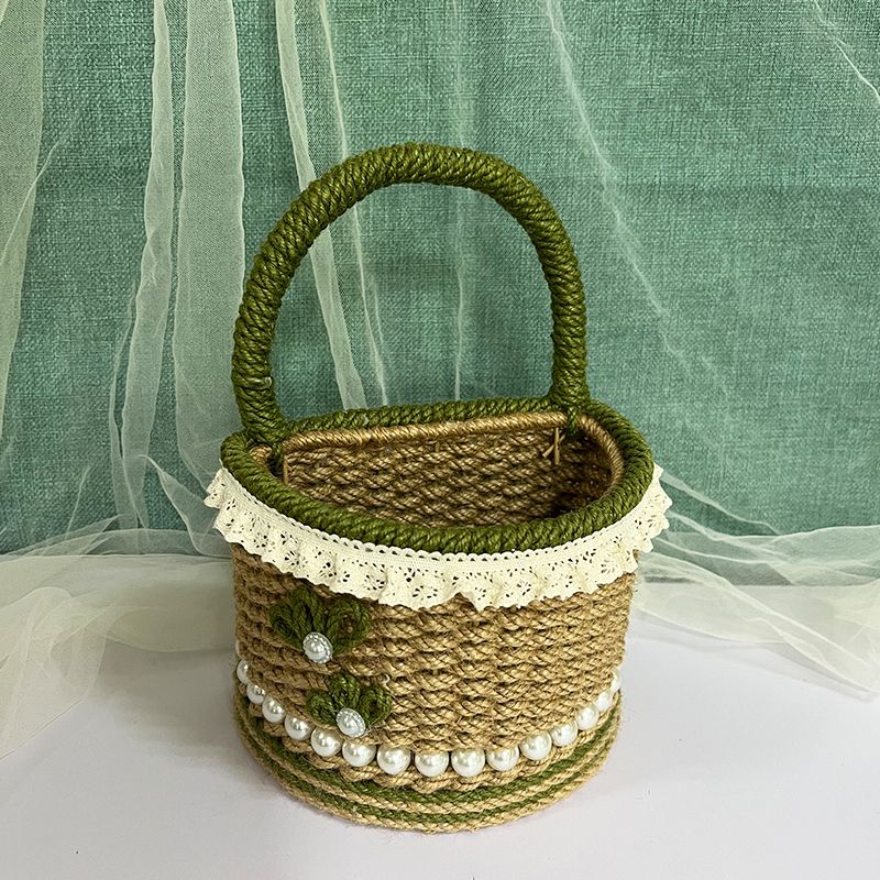Hand Woven Hemp Rope Storage Basket, picture 6 of 6