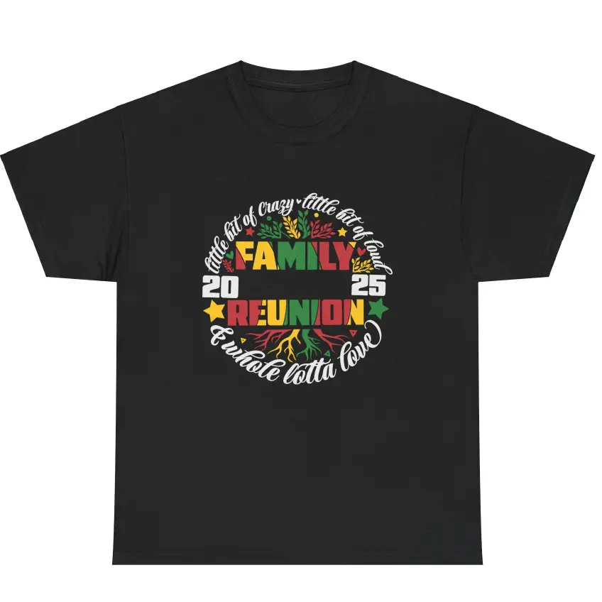 Family Reunion-a Little Crazy Printed Short Sleeve
