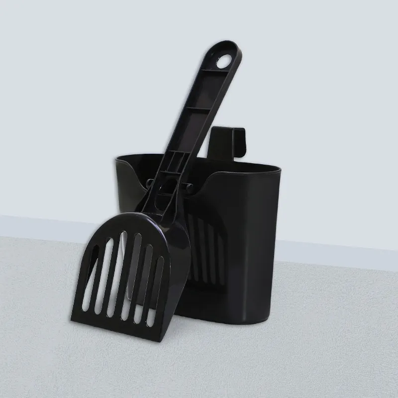 Mesh Cat Litter Scoop Lengthened Handle - Black