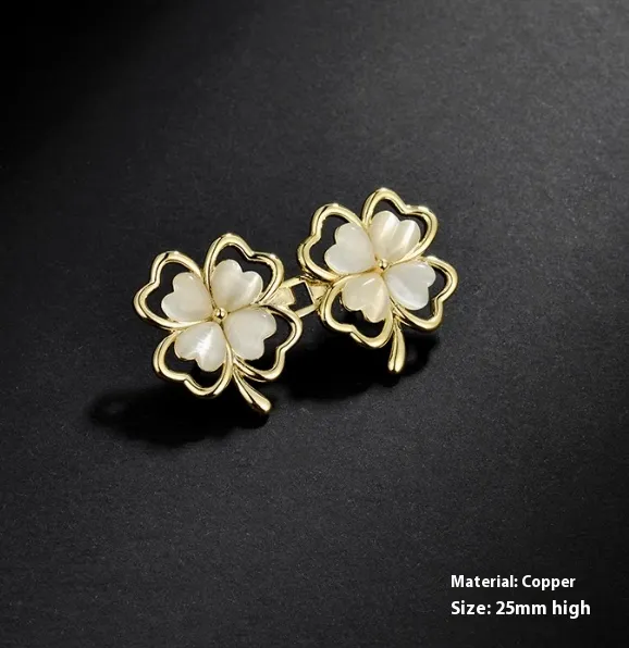 Jeans Size Adjustment Brooch Clasp Detachable Waist Circumference Small Button Cat'S Eye Lucky Grass - Shop at LoveMi