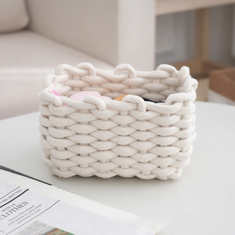 Cotton String Desktop Sundries Storage Basket